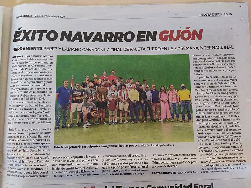 La prensa local se hace eco del triunfo navarro en Covadonga